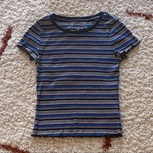 Aeropostale Shrunken Tee Lettuce Edges Size M